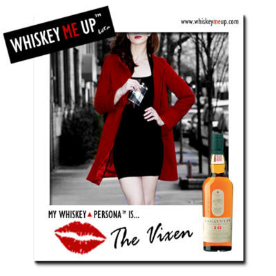 Whiskey Me Up Whiskey Persona Polaroid for Vixen with Lagavulin 16 (front)