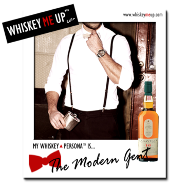 Whiskey Me Up Whiskey Persona Polaroid for Modern Gent with Lagavulin 16 (front)