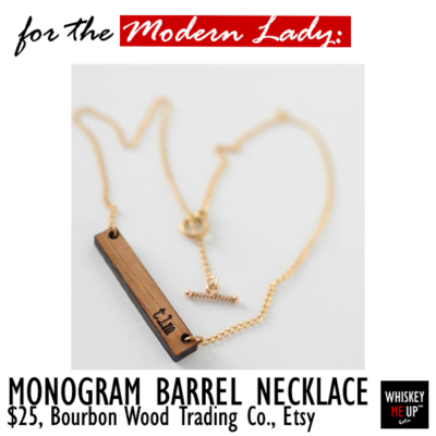 2016 Gift for Whiskey Persona Modern Lady: Monogrammed Necklace
